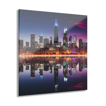 Chicago, Places, Landscape Concept Style, Acrylic Wall Art