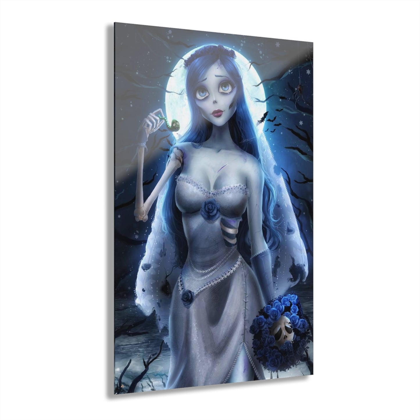 Graveyard Bride, Corpses' Bride, Animated Color Splash, Concept Style, Acrylic Wall Art