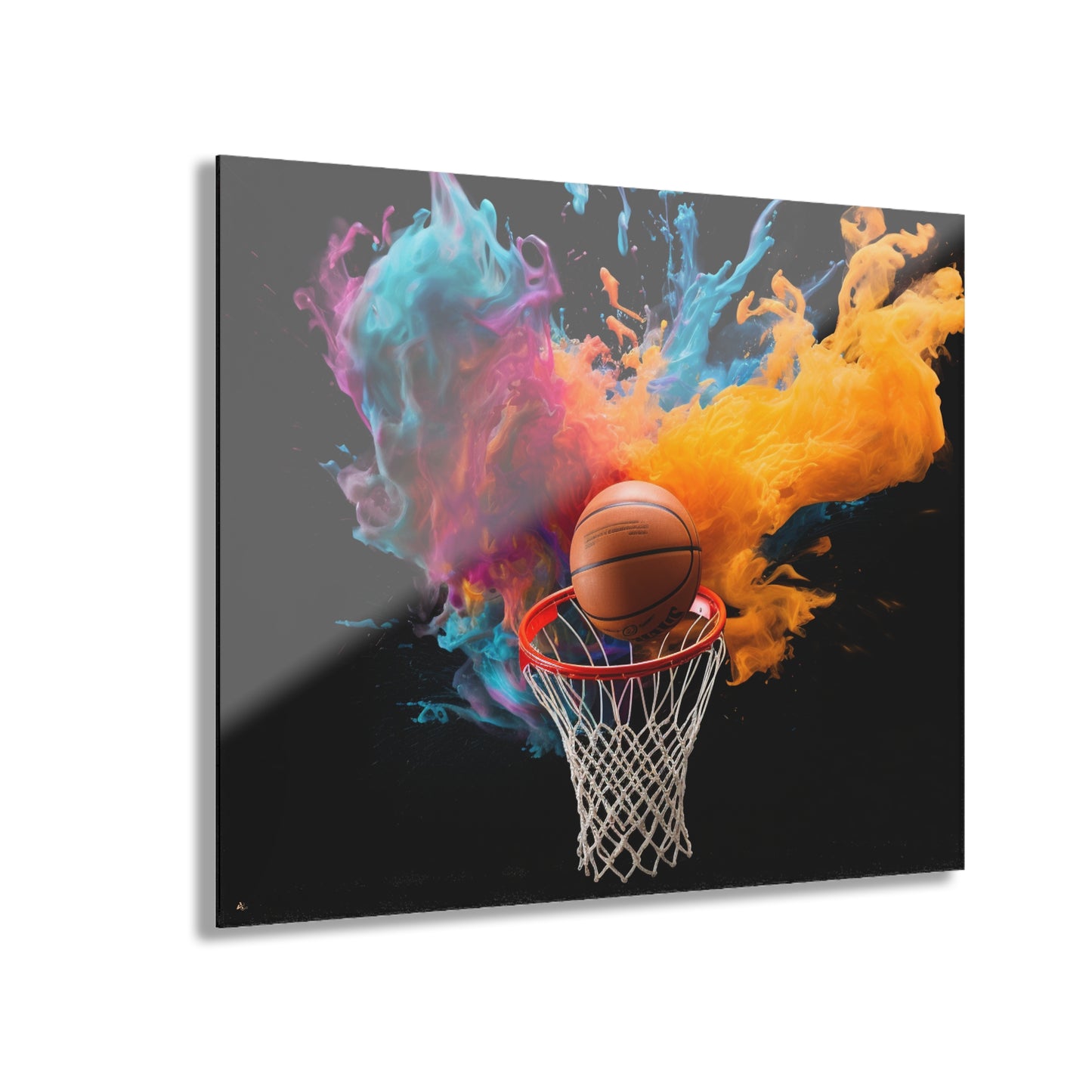 Hoop Dreams, No Background Concept Style, Acrylic Wall Art