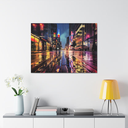 Wet City Canvas Art