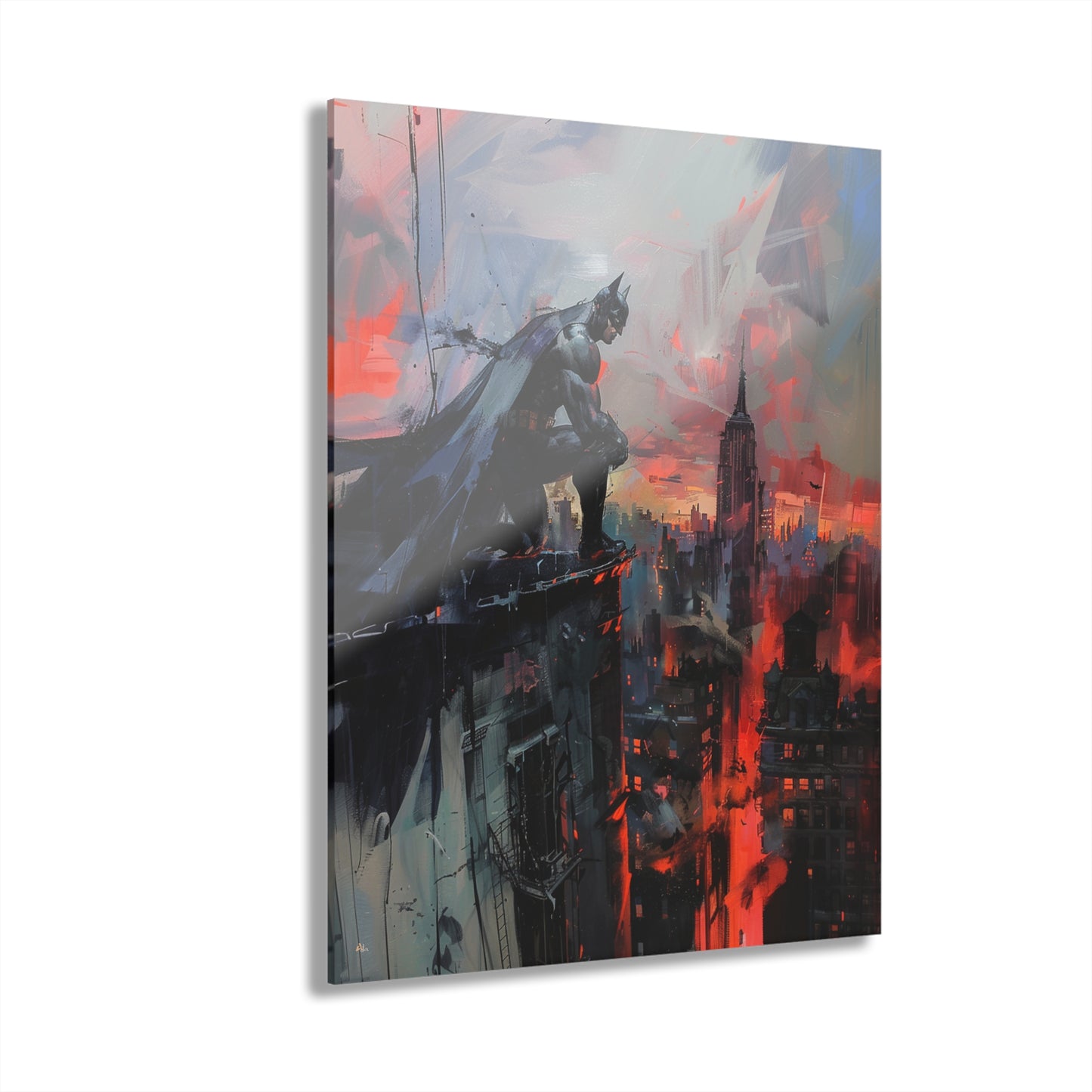 Abstract Knight, Fan Concept Style Batman, Acrylic Wall Art