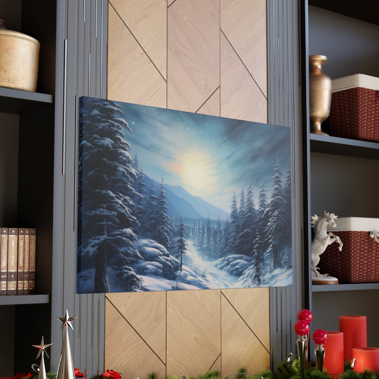 Moonlit Snow Canvas Art