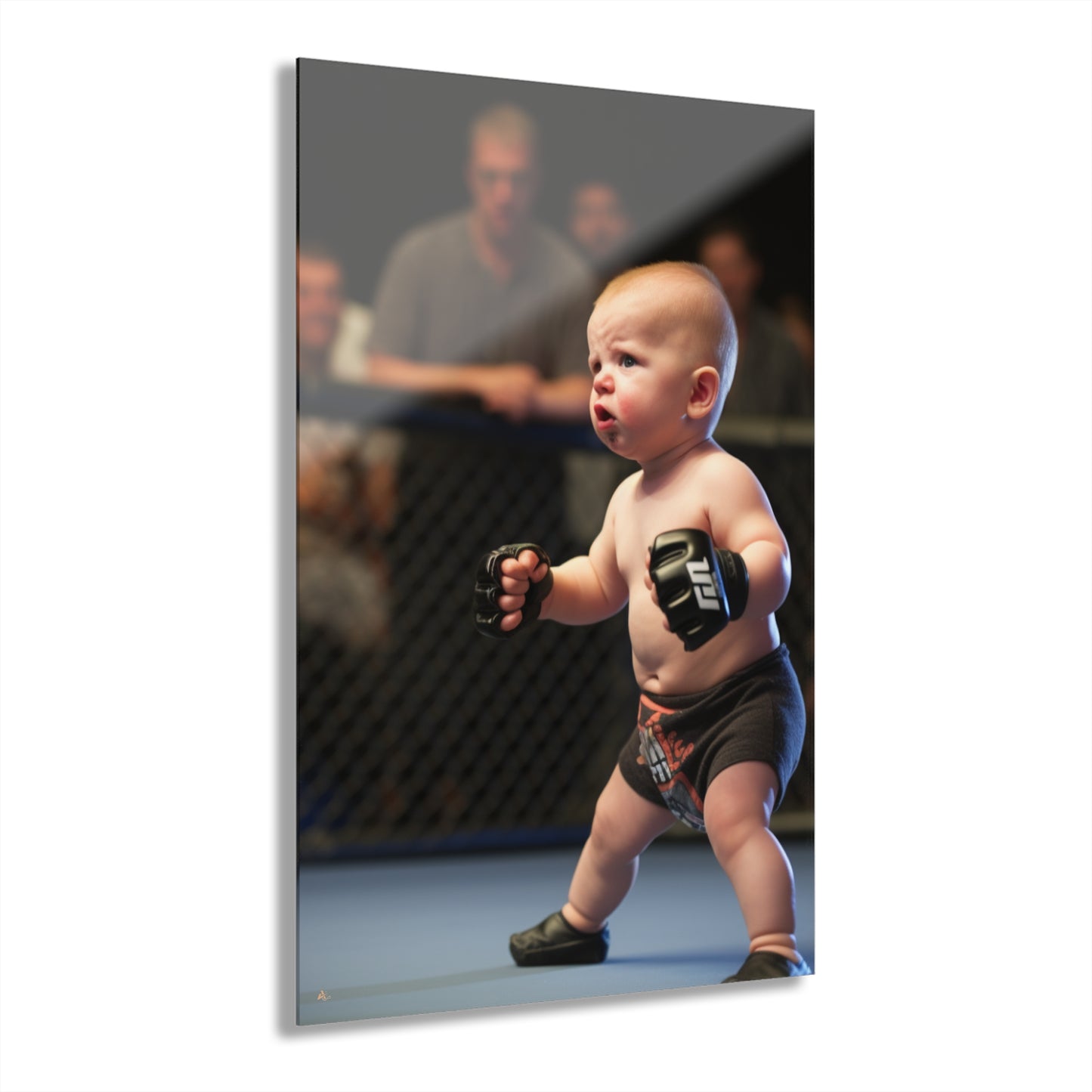 Baby Brawler, Funny Concept Style, Acrylic Wall Art