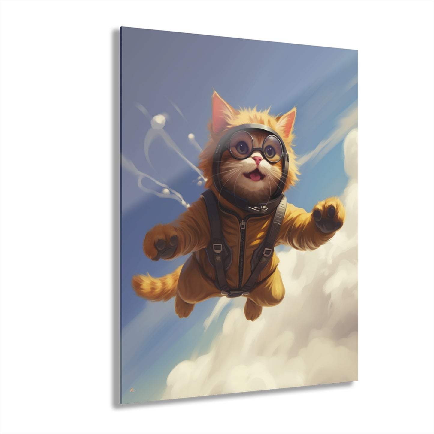 Sky Kitty, Cat, Animal Concept Style, Acrylic Wall Art