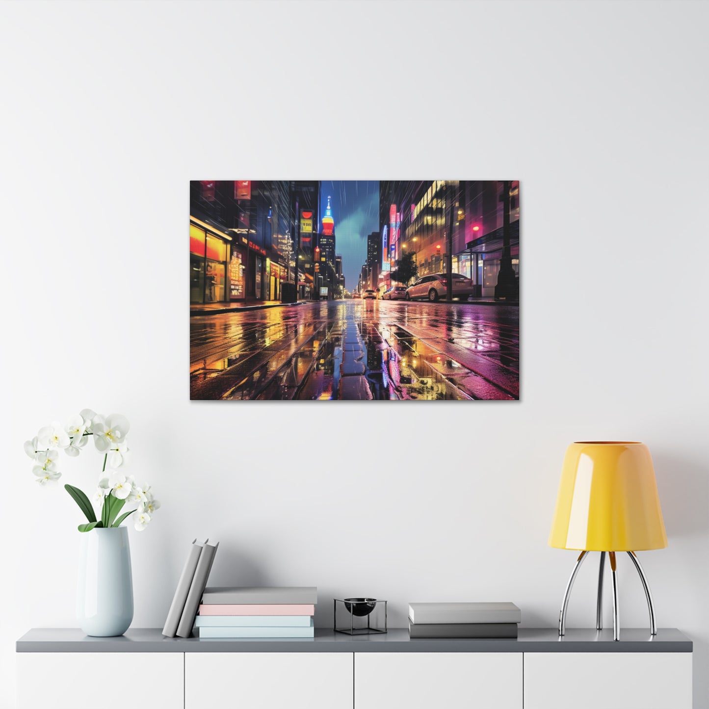 Wet City Canvas Art