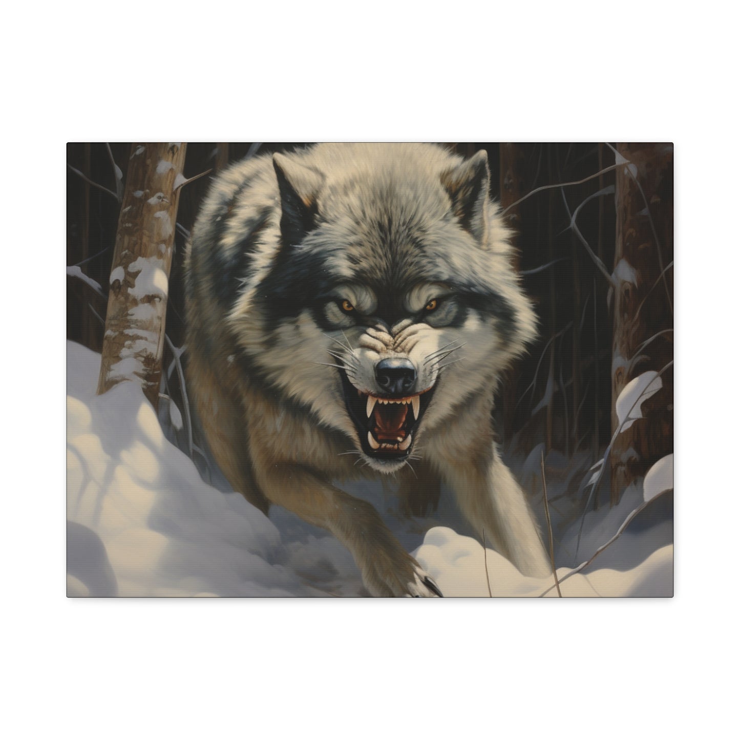 Feral Wolf Canvas Art