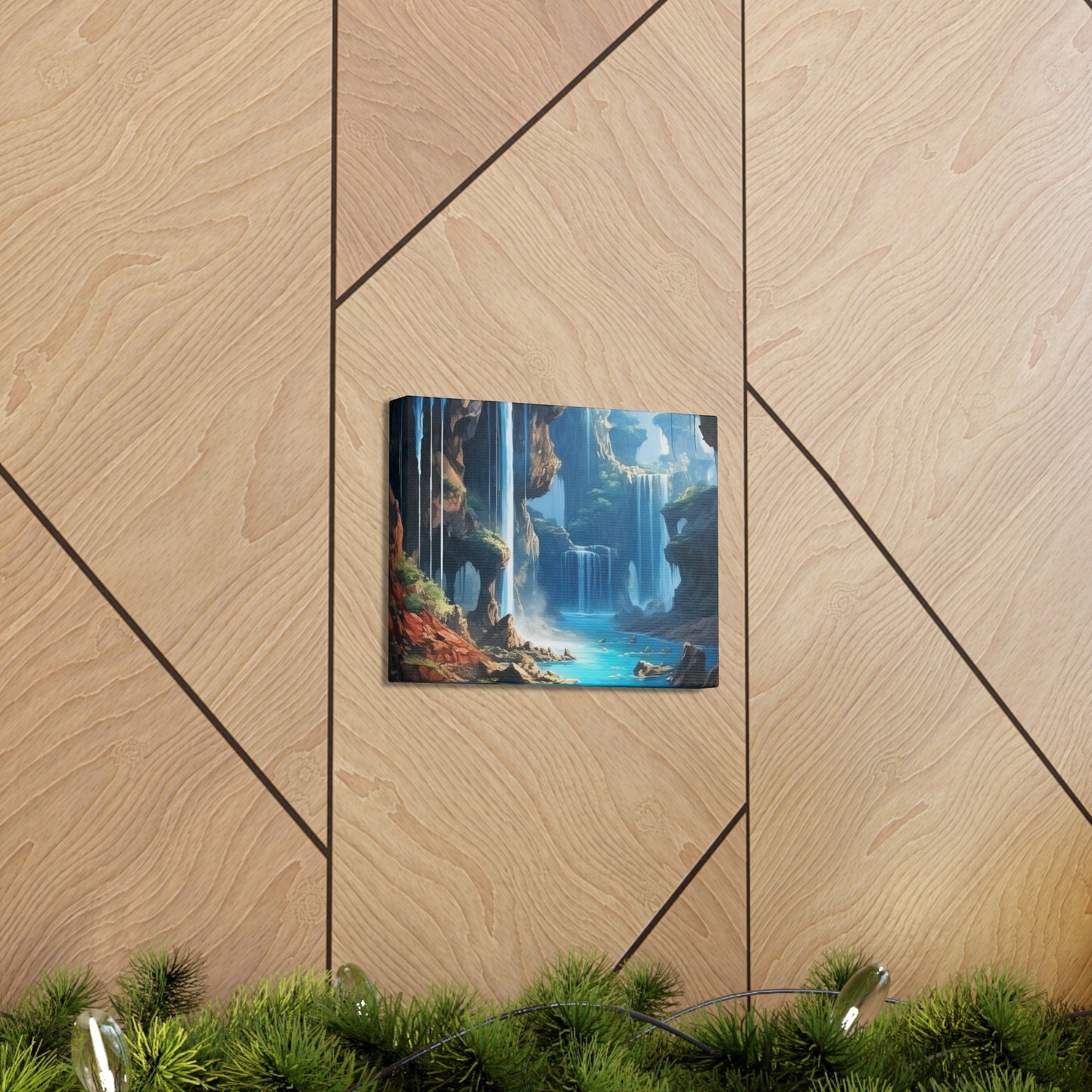 Waterfall Oasis Canvas Art