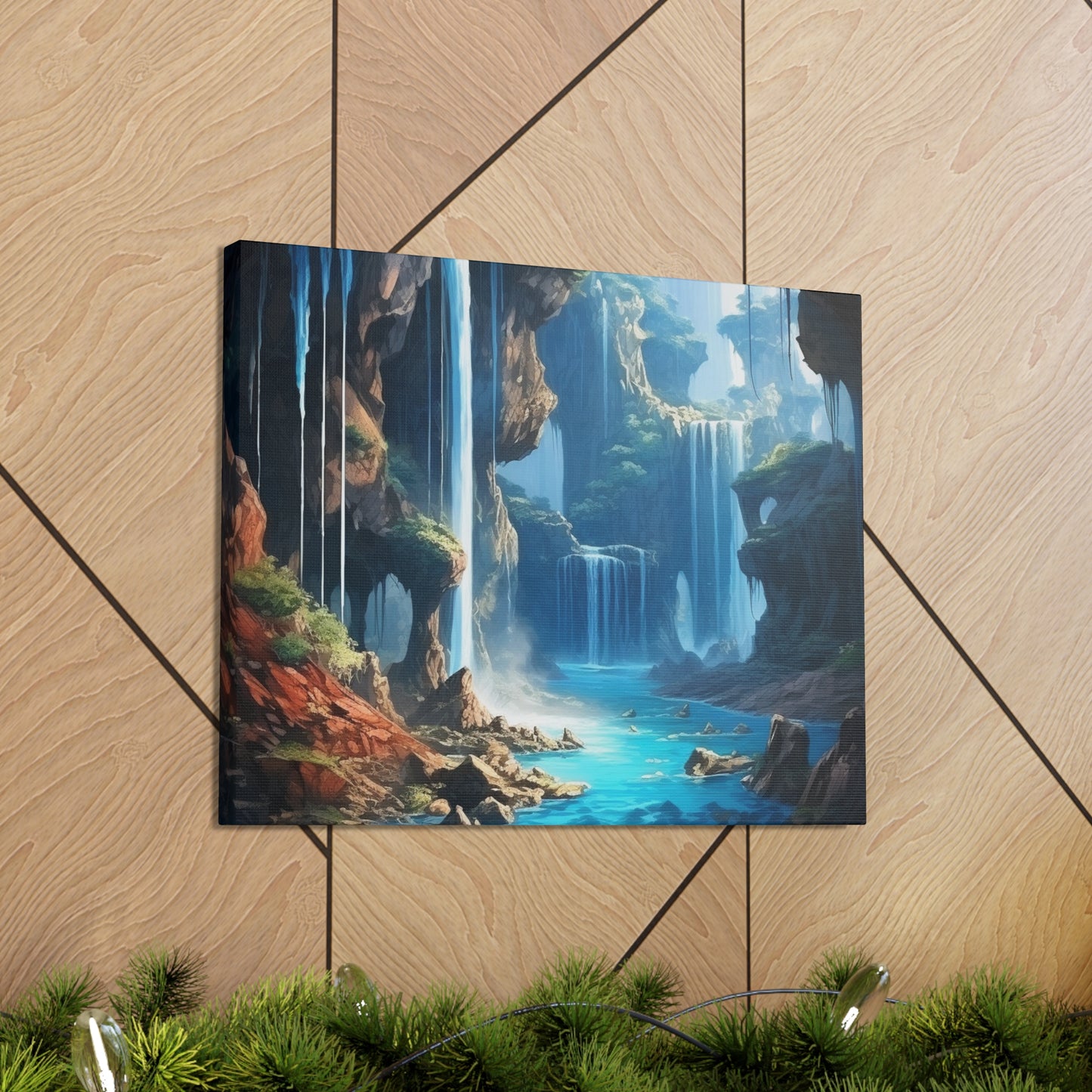 Waterfall Oasis Canvas Art