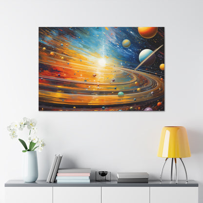 Arklo Art, Multiverse, galaxy, planets, sun, stars, Canvas Gallery Wraps