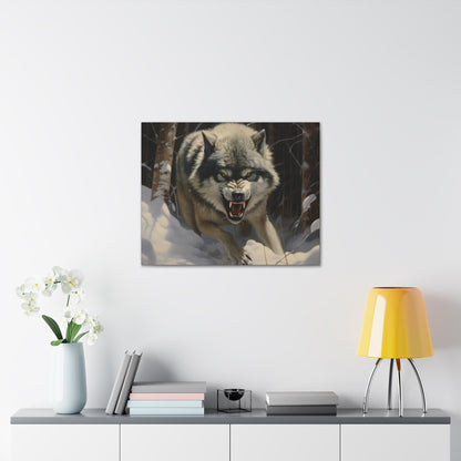 Feral Wolf Canvas Art