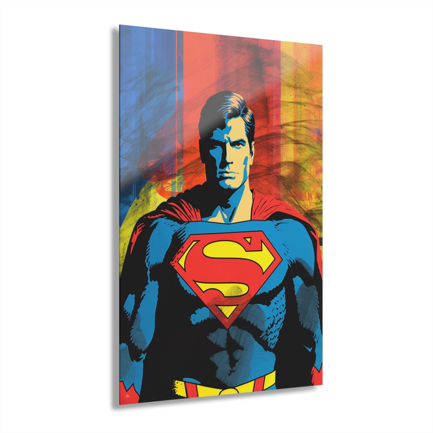 Retro Superman, Pop culture, Fan concept Style, Acrylic Wall Art