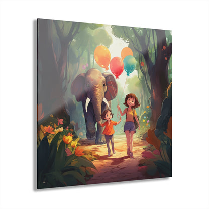 Safari Walk, Child's Room, Concept, Acrylic Wall Art