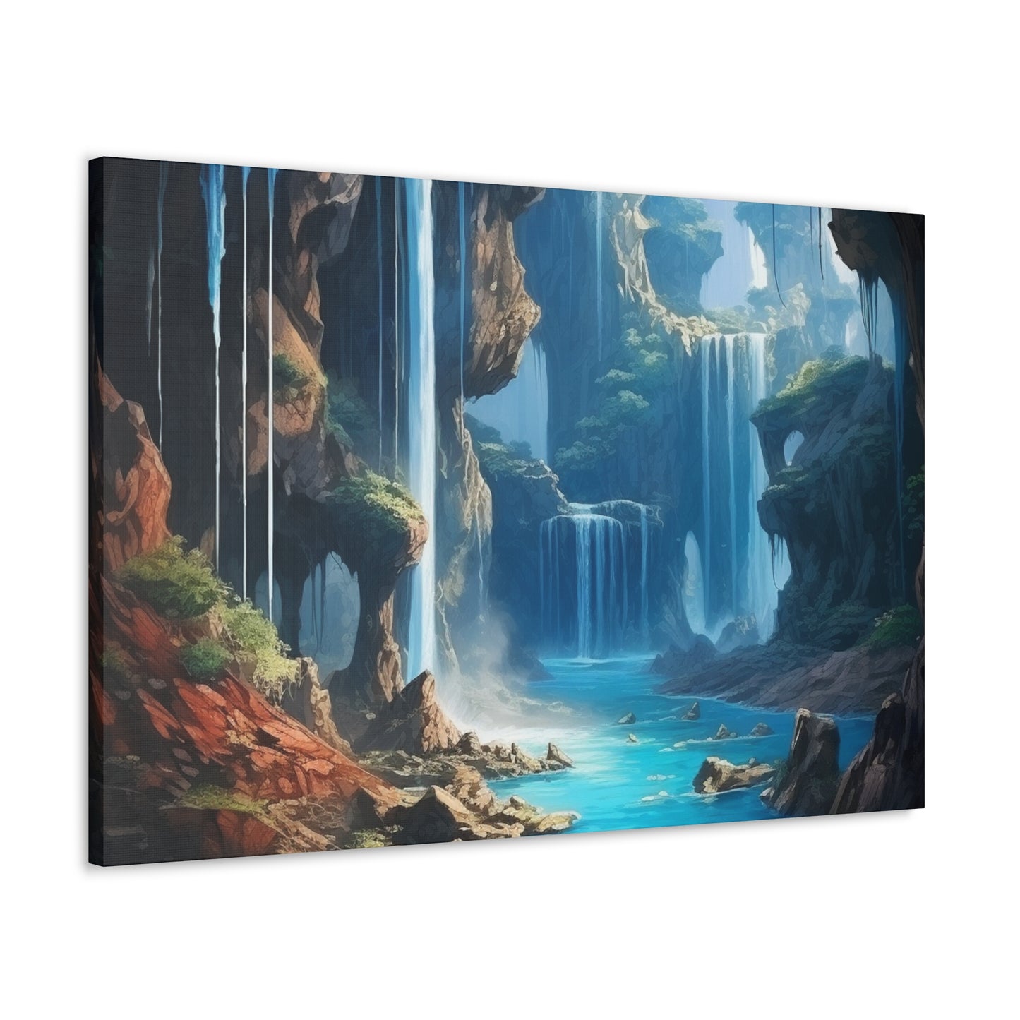 Waterfall Oasis Canvas Art