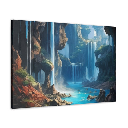 Waterfall Oasis Canvas Art