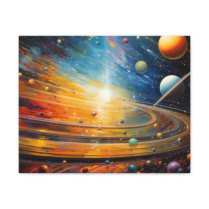 Arklo Art, Multiverse, galaxy, planets, sun, stars, Canvas Gallery Wraps