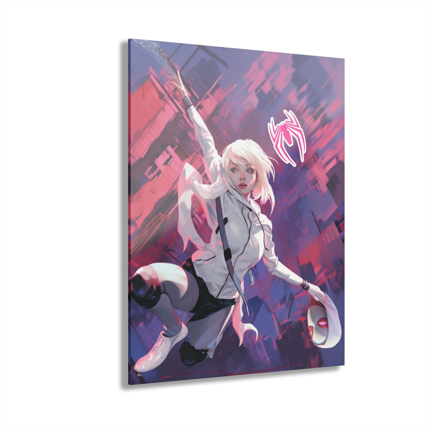 Spider Gwen, Pop Culture, Spiderman Concept Style, Acrylic Wall Art