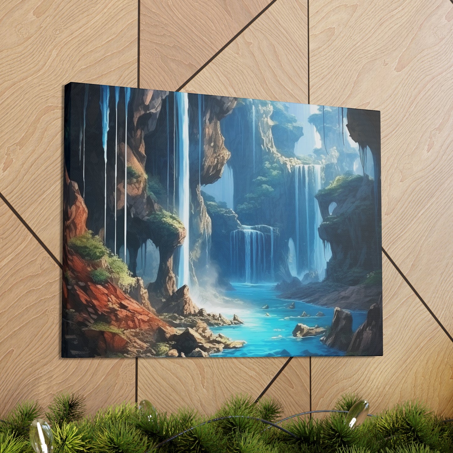 Waterfall Oasis Canvas Art