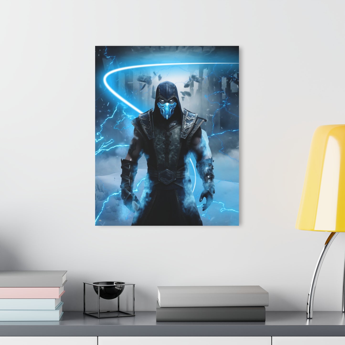 Sub-Zero, Mortal Kombat, Video Game Color Splash, Concept Style, Acrylic Wall Art