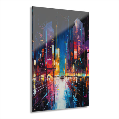 Cityscape, Abstract Concept Style, Acrylic Wall Art