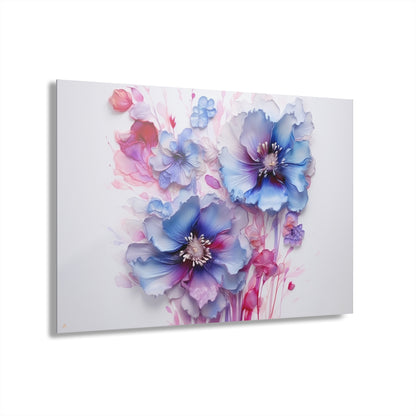 Feeling Blue, Flowers, no background, Concept Style, Acrylic Wall Art