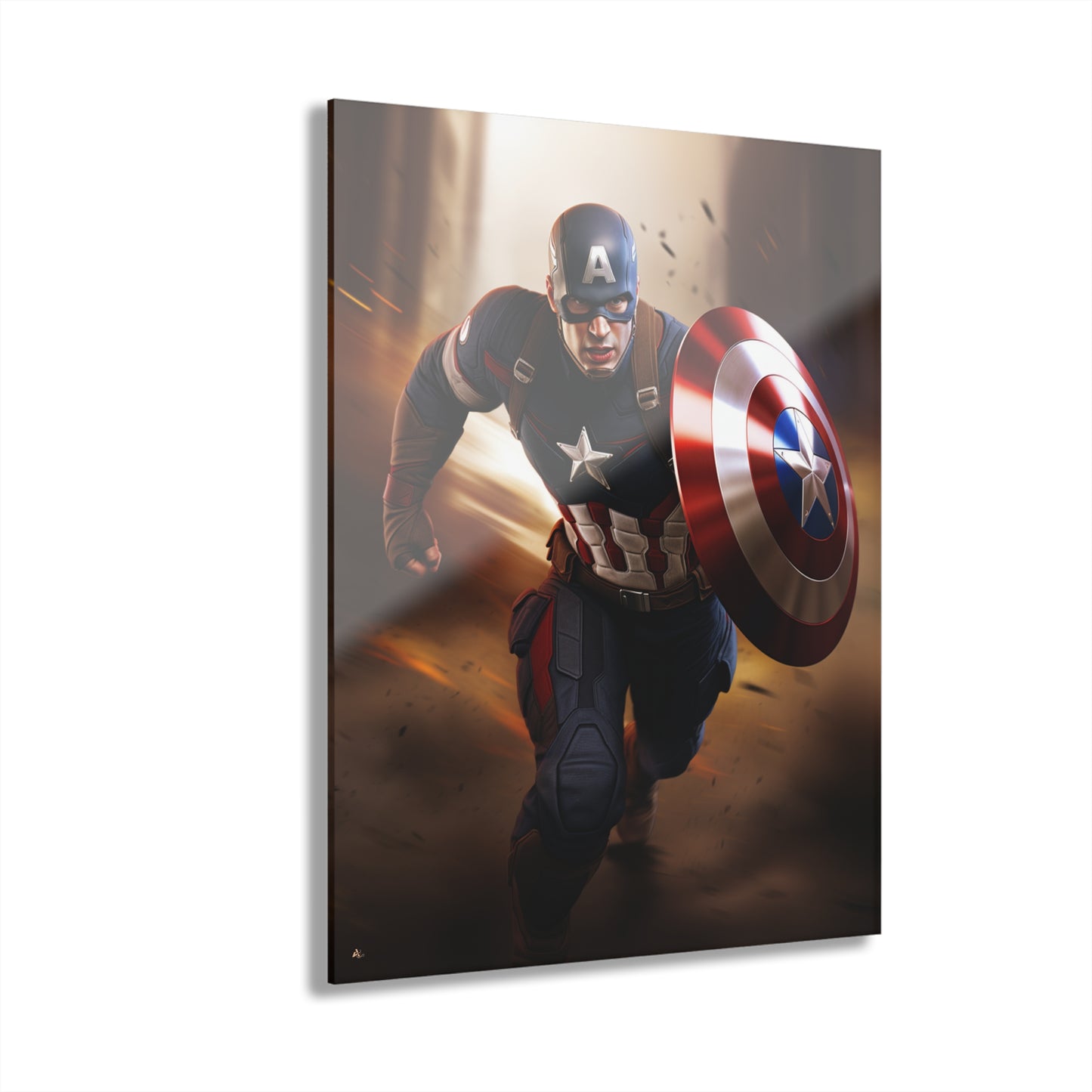 Captain America, Chris Evans, Marvel Color Splash, Concept Style, Acrylic Wall Art