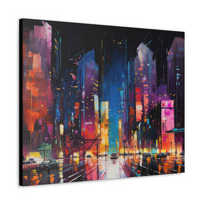 Arklo Art, City Scape, colorful, downtown, Canvas Gallery Wraps