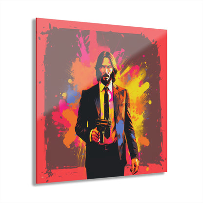 Mr. Wick, John Wick Movie, Colorsplash Concept Style, Acrylic Wall Art