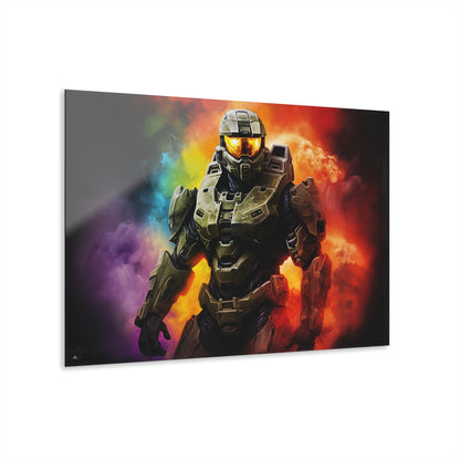 Master Chief, Halo, Video Game, Concept Style, Color Splash, Acrylic Wall Art