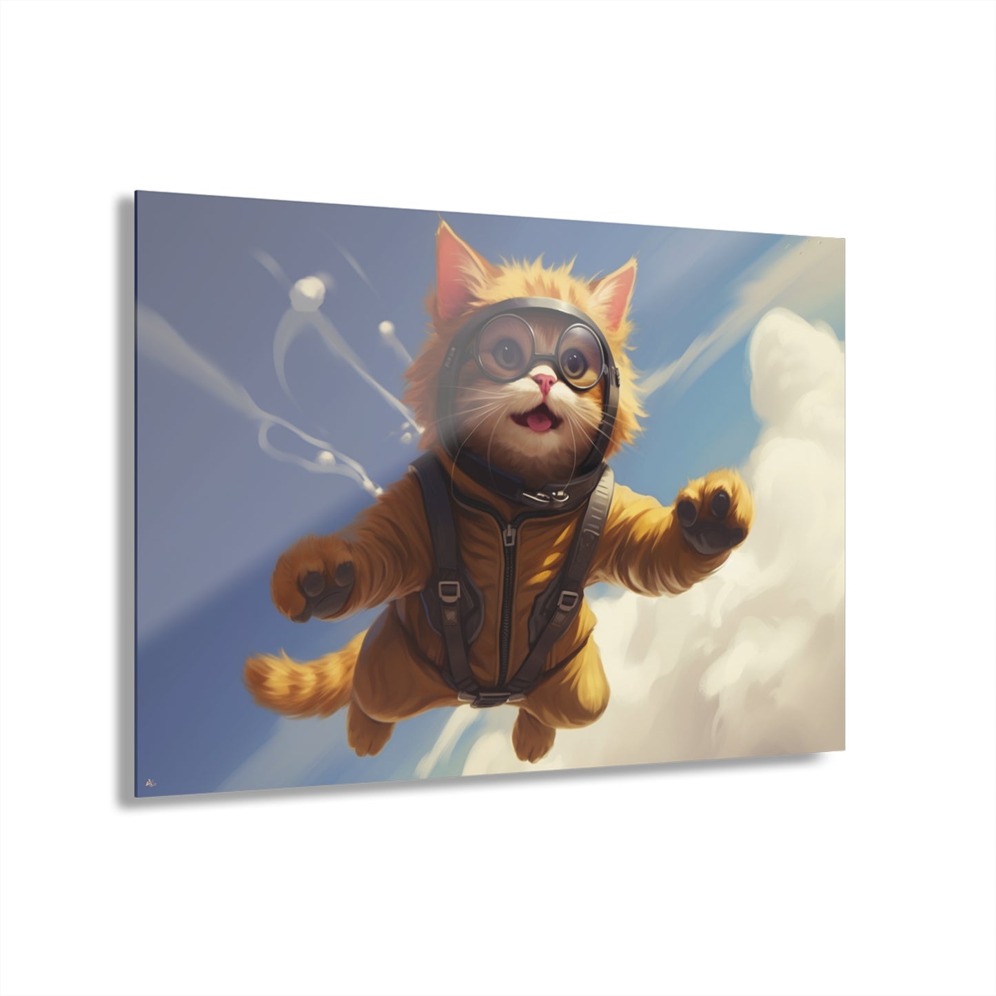 Sky Kitty, Cat, Animal Concept Style, Acrylic Wall Art