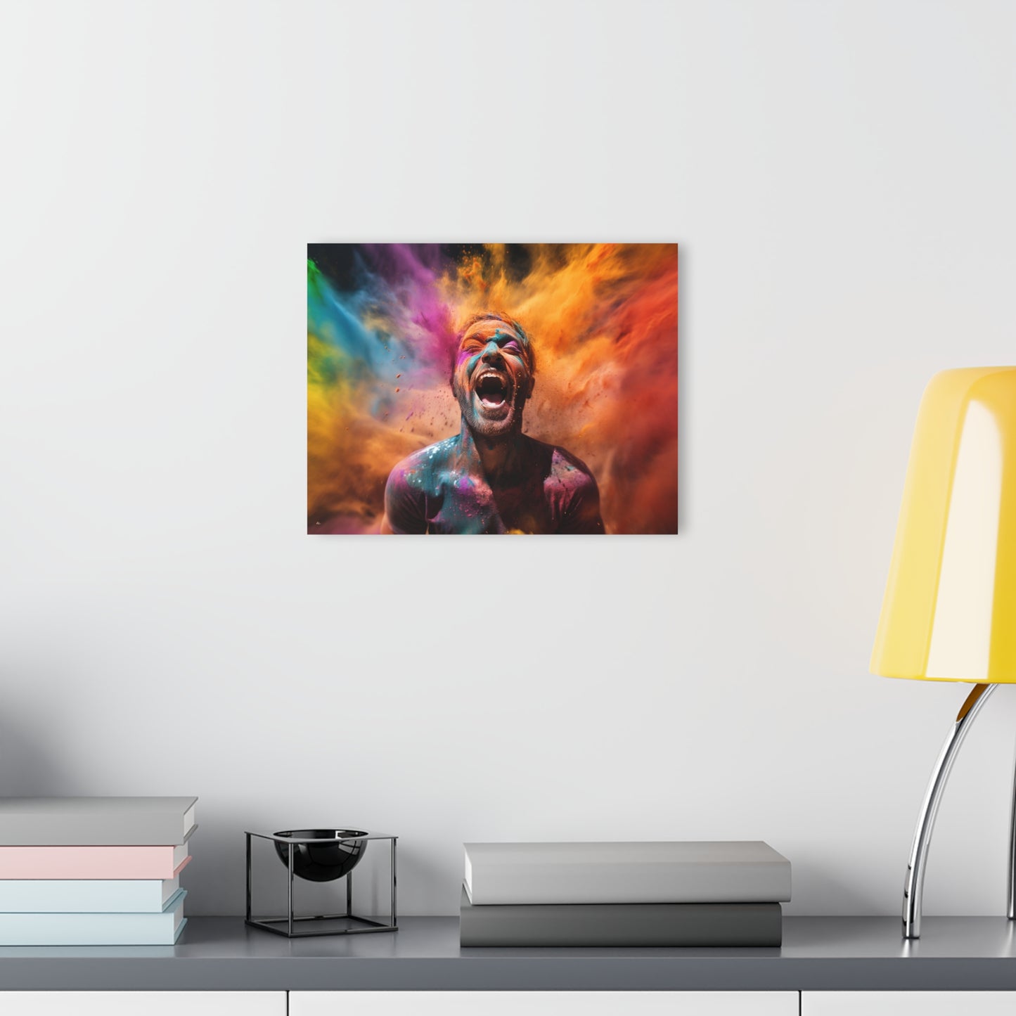 Happiness, Colorsplash Concept, human emotion, Acrylic Wall Art