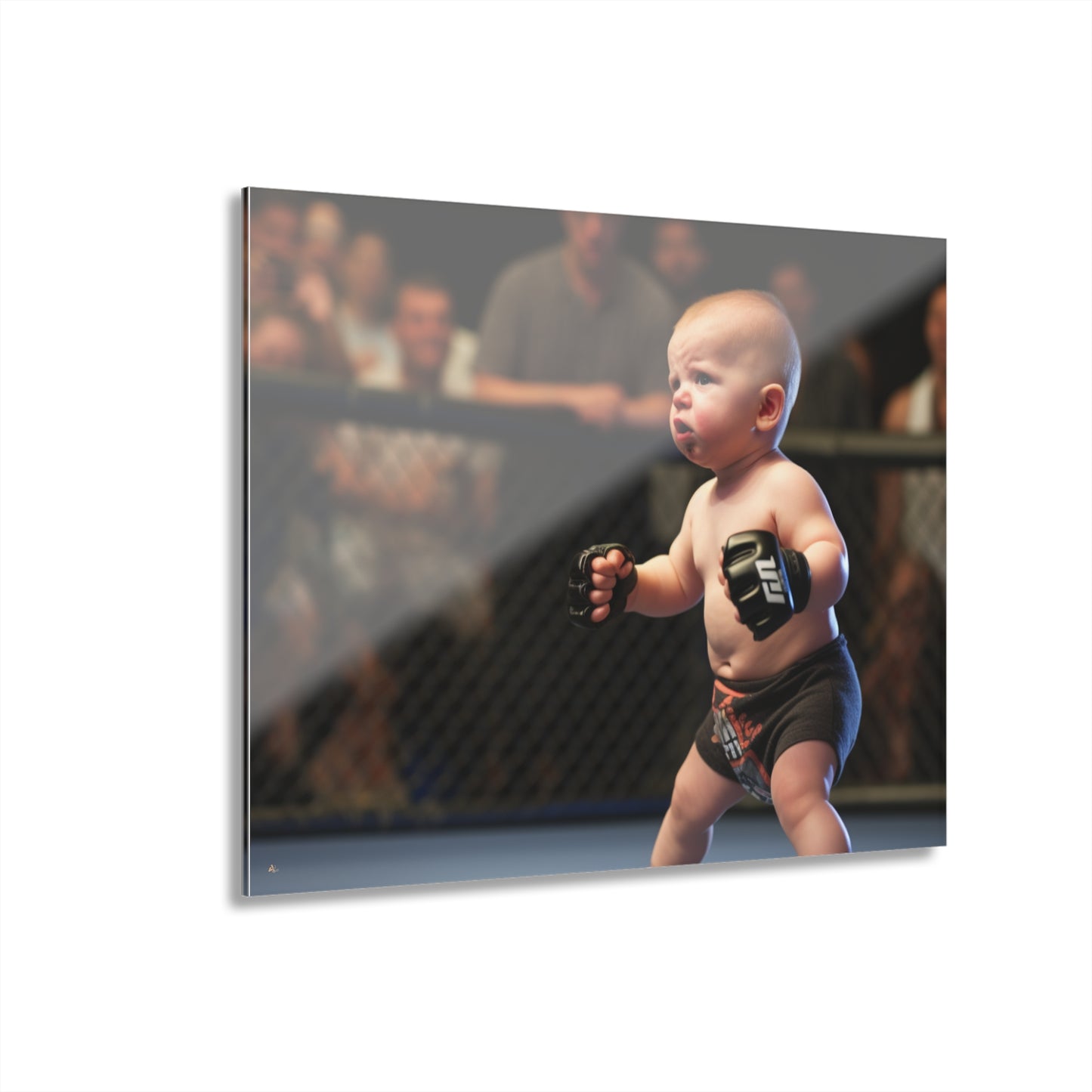 Baby Brawler, Funny Concept Style, Acrylic Wall Art