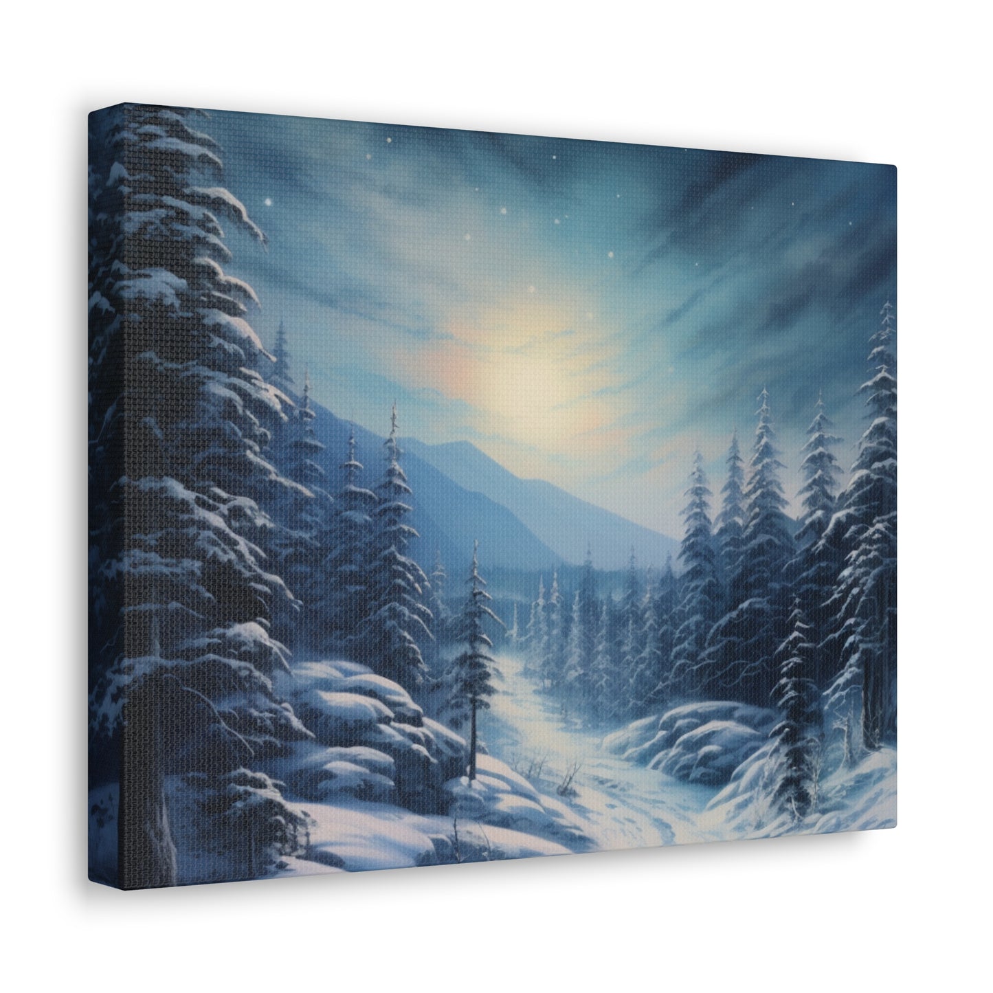 Moonlit Snow Canvas Art