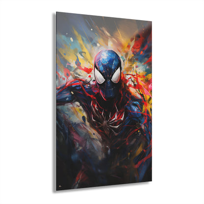 Black Suit Spider Colorsplash, Pop Culture Concept Style, Acrylic Wall Art