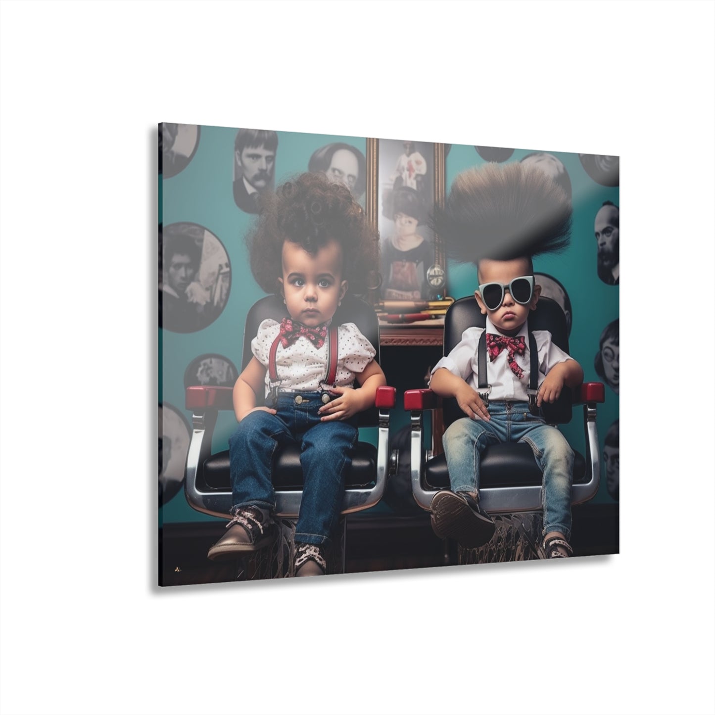 Baby Barbershop, Funny, Concept Style, Acrylic Wall Art