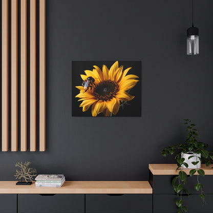 Bumblebee Sunflower Canvas Art