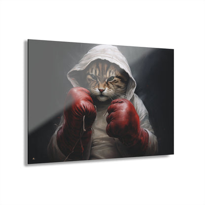 Gritty Kitty, No Background, Cat, Animal Concept Style, Acrylic Wall Art