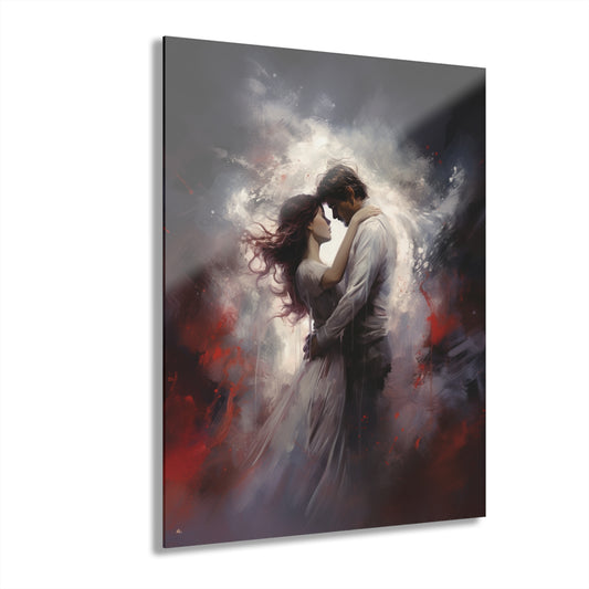 Love, human emotion, color splash concept, acrylic wall art