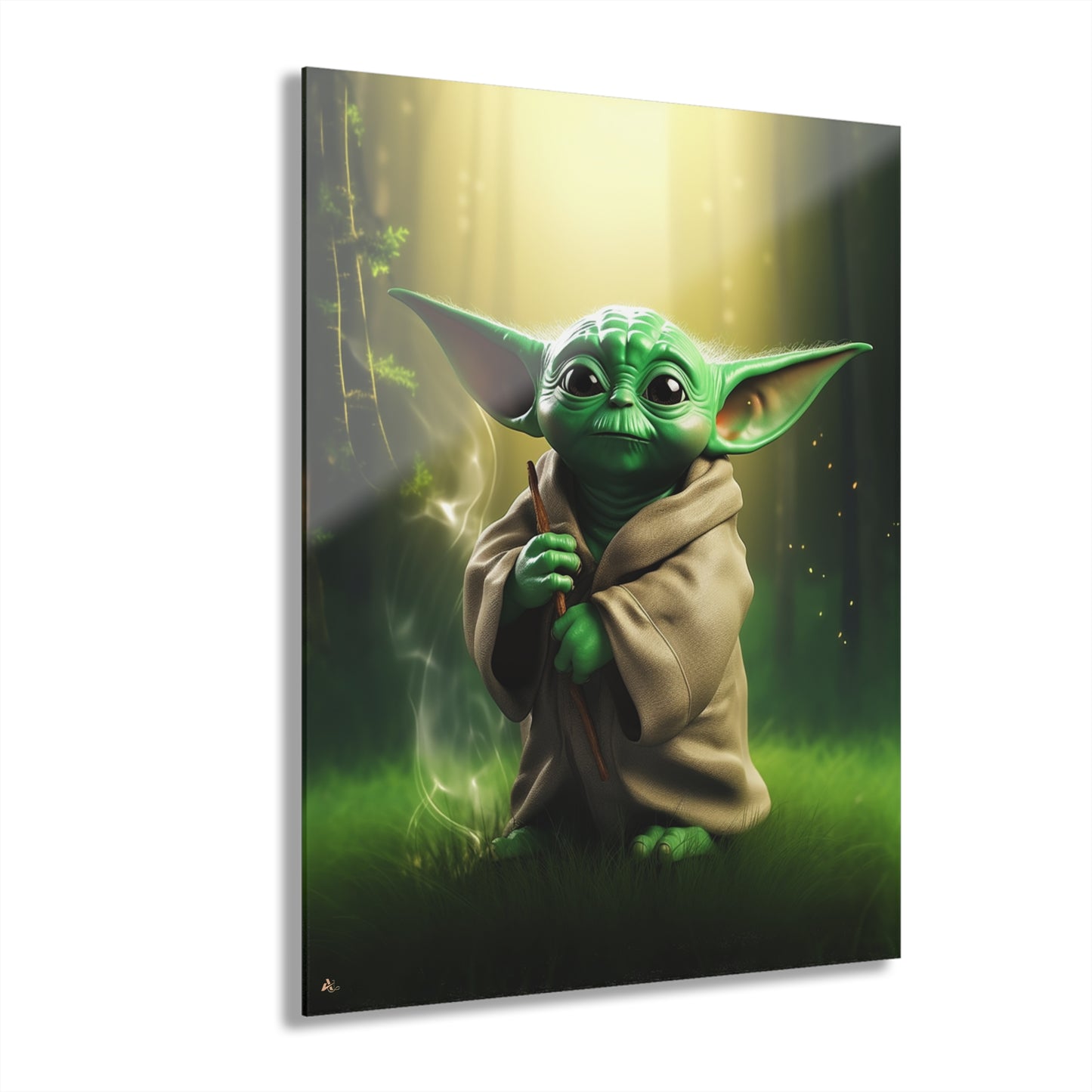 Grogu, Star Wars Color Splash, Concept Style, Acrylic Wall Art