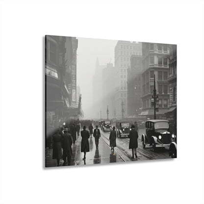 1900's City, Black and White Concept Style, Acrylic Wall Art