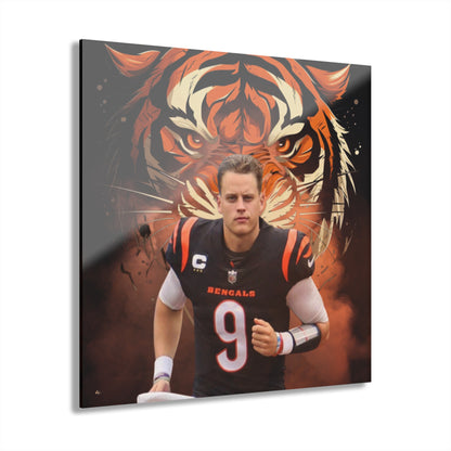 Joe Burrow, Bengals Fan Concept, Acrylic Wall Art