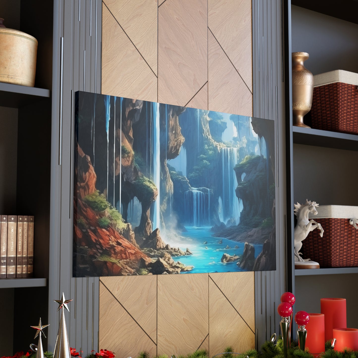 Waterfall Oasis Canvas Art