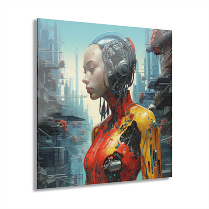 Artificial, Robot, Concept Art, Color Splash, Acrylic Wall Art