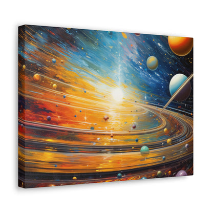 Arklo Art, Multiverse, galaxy, planets, sun, stars, Canvas Gallery Wraps