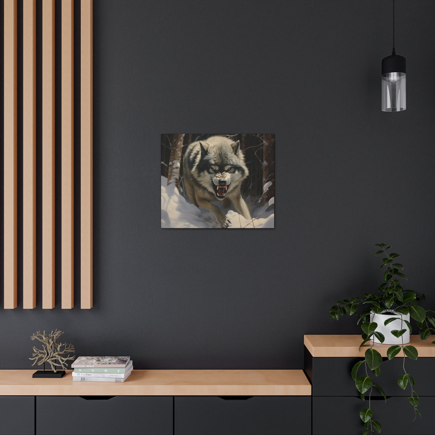 Feral Wolf Canvas Art