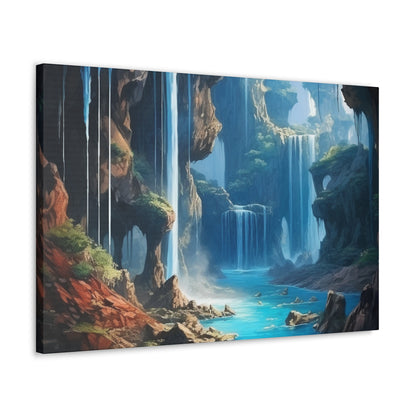 Waterfall Oasis Canvas Art