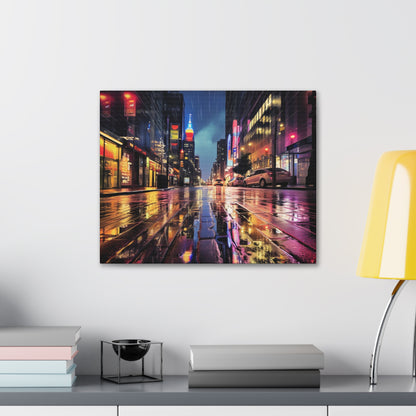 Wet City Canvas Art