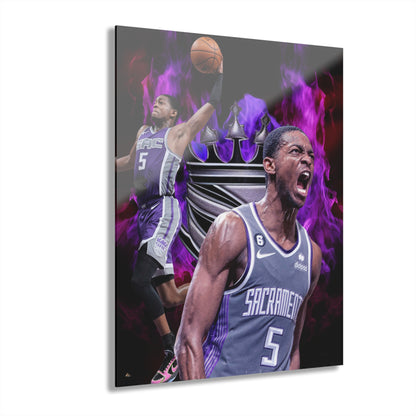 De'Aaron Sac Kings, Color splash, Fan Concept Style, Acrylic Wall Art