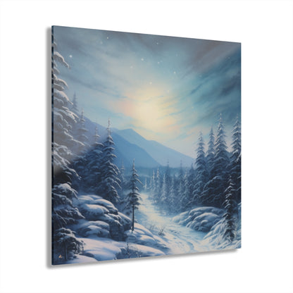 Moonlit Snow, Landscape Concept Style, Acrylic Wall Art