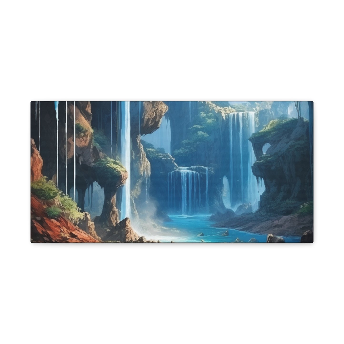 Waterfall Oasis Canvas Art