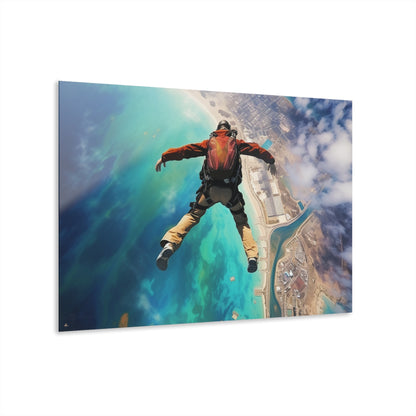 Freefall, Skydiving, Landscape Concept Style, Acrylic Wall Art